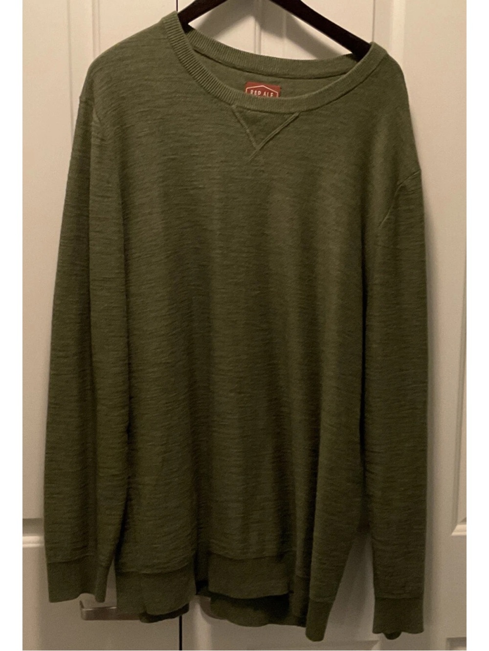 RED ALE Mens Riverside Fall Holiday Green Knit Sweater Size 2XL Barely Worn